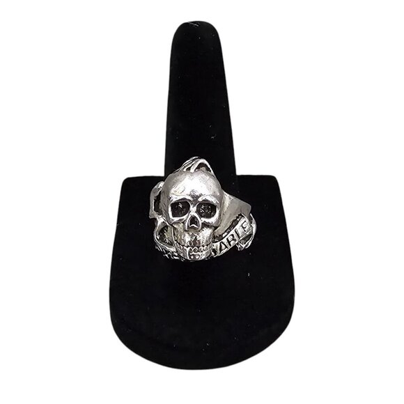 💎The Expendables Stallone Stainless Steel Vintage Biker Punk Silver Skull Ring - Picture 1 of 7